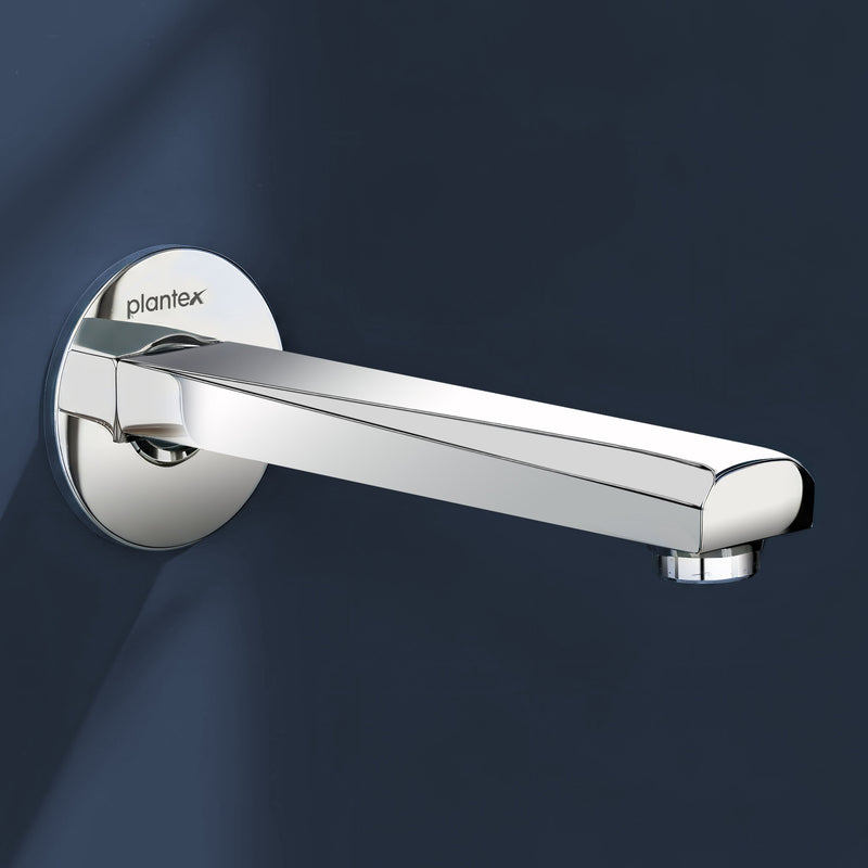 Plantex Bath Tub Spout with Wall Flange/Single Lever Spout/High Flow Tap for Bathroom/Kitchen - Pack of 1 (Chrome)-1