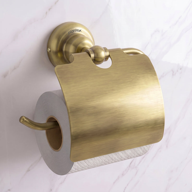 Plantex 304 Grade Stainless Steel Toilet Paper Roll Holder/Toilet Paper Holder in Bathroom/Kitchen/Bathroom Accessories - Skyllo (Antique)-1