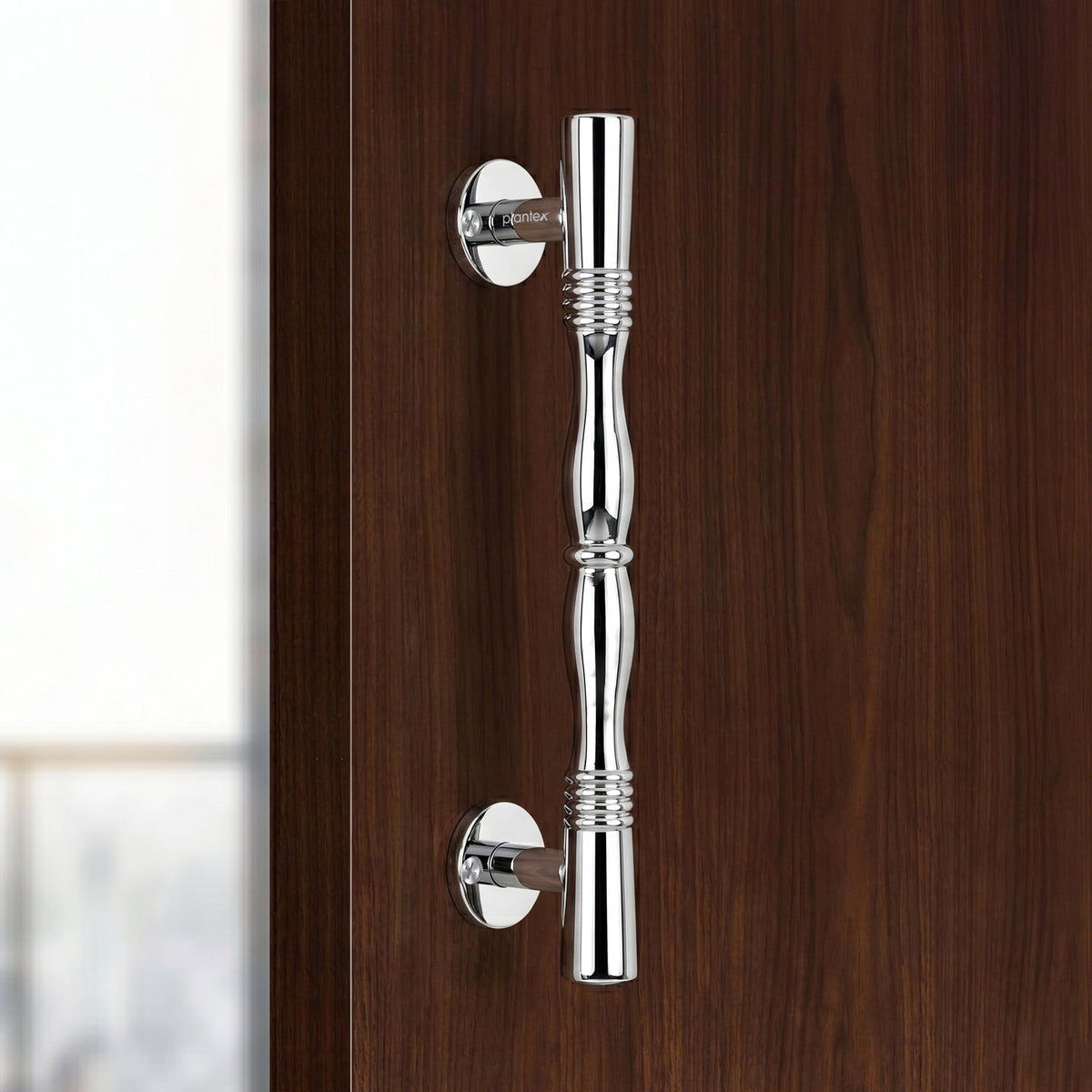 Plantex Door Handle/Stainless Steel Main Door Handle/8 Inch Pull-Push Handle - Pack of 1 (S-143,Chrome)-1
