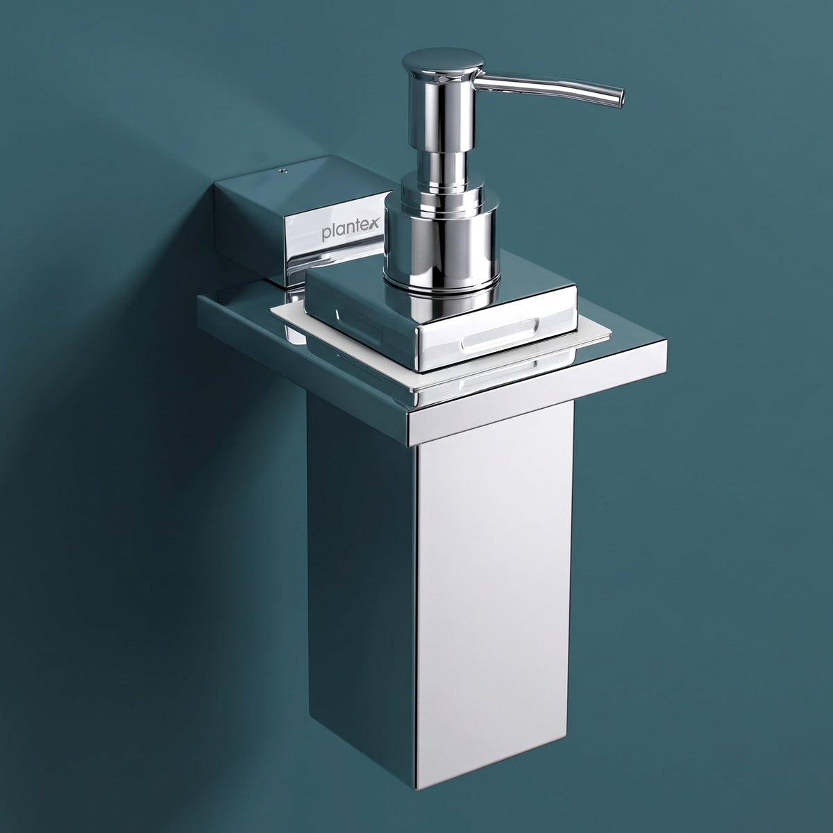 Plantex 304 Grade Stainless Steel Liquid Soap Dispenser/Shampoo/Handwash Dispenser for Washbasin/Bathroom Accessories - (Tesla, Chrome)-1