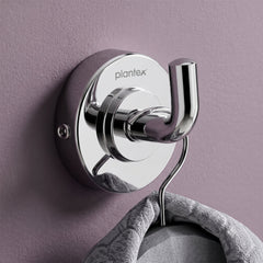 Plantex 304 Grade Stainless Steel Robe Hook/Cloth-Towel Hanger/Napkin Hanger/Bathroom Accessories - Daizy (Chrome)-1
