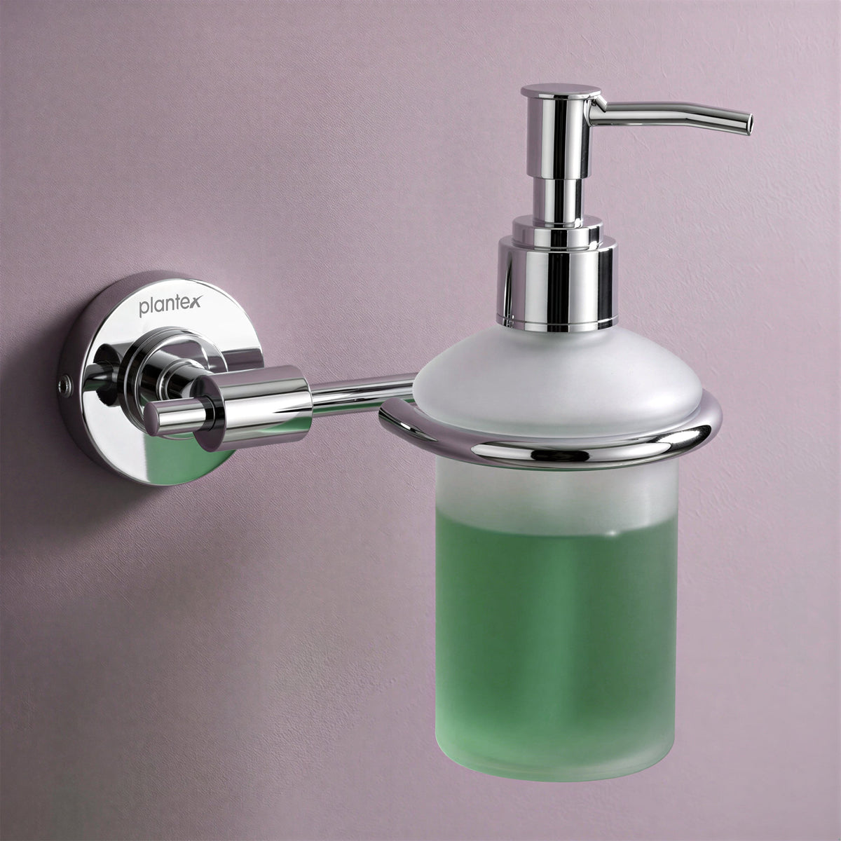 Plantex 304 Grade Stainless Steel Liquid Soap Dispenser/Shampoo Dispenser/Hand Wash Dispenser/Bathroom Accessories - Daizy (Chrome)-1