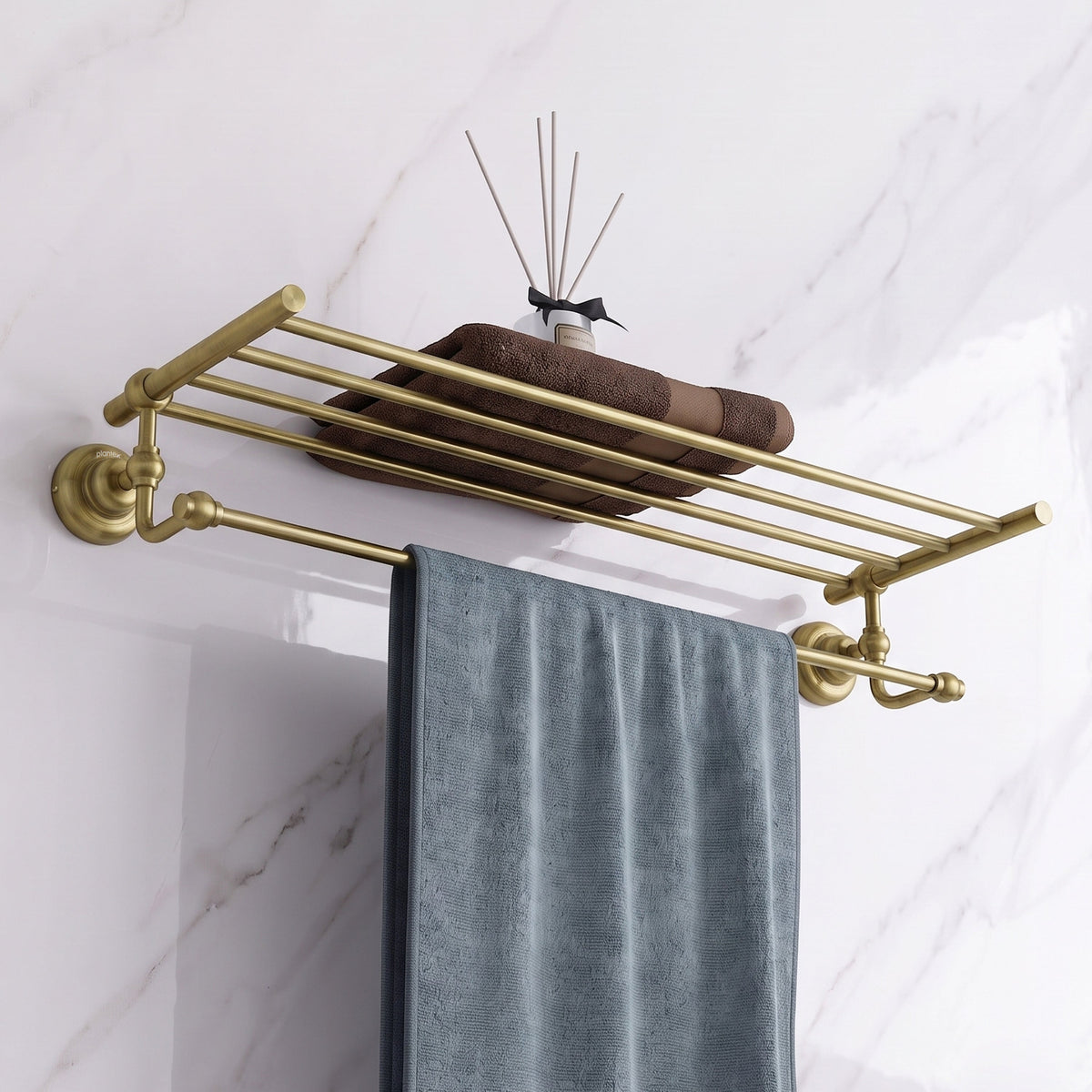 Plantex 304 Grade Stainless Steel 24 inch Towel Rack for Bathroom/Towel Stand/Hanger/Bathroom Accessories - Skyllo (Antique)-1