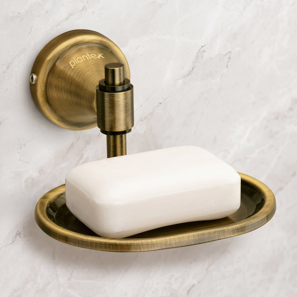 Plantex 304 Grade Stainless Steel Soap Holder Stand for Bathroom and Wash Basin Bathroom Accessories - Niko (Antique)-1
