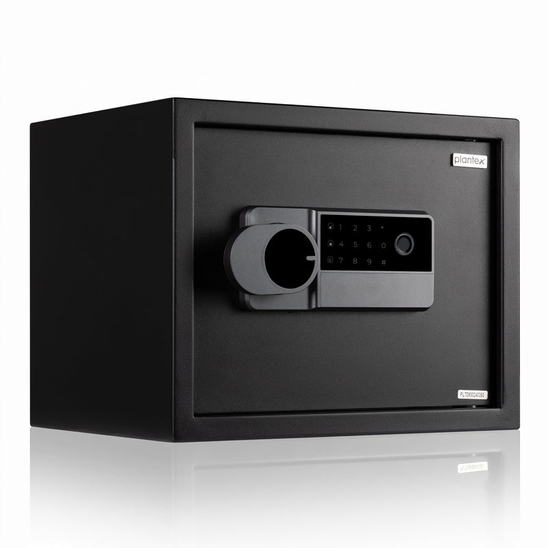 Plantex 38 Litre Digital Locker For Home/Safe Locker Box with Biometric/Touch Panel Display/Emergency Key Locks/Perfect Security Solution for Valuables/2 Years Warranty By Plantex - (Black)-1