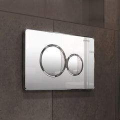 Plantex Flush Plate/Dual Flush Plate for Toilet/Mechanical Dual-Flush Faceplate/Water-Saving Technology Pack of 1 (Chrome)-1