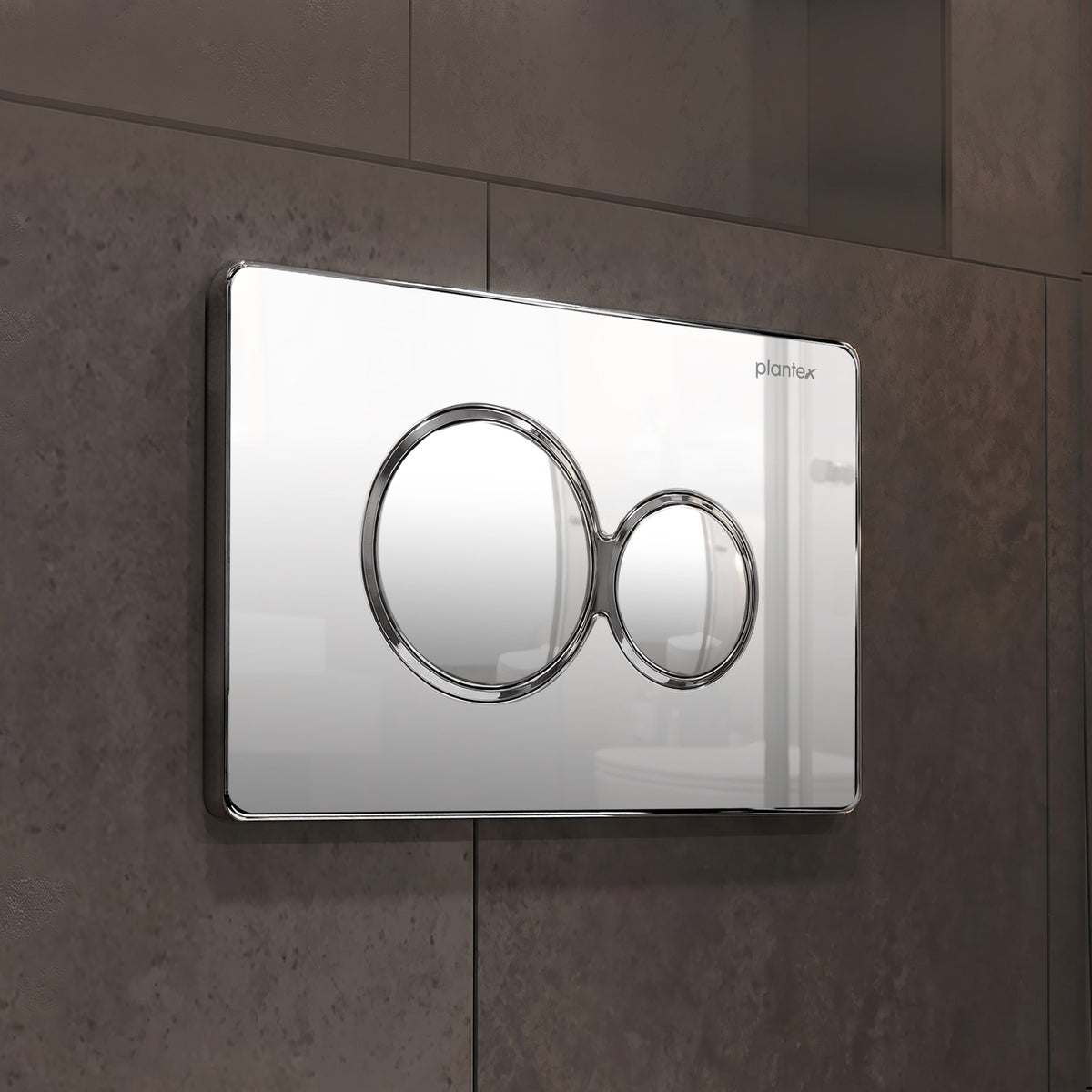 Plantex Flush Plate/Dual Flush Plate for Toilet/Mechanical Dual-Flush Faceplate/Water-Saving Technology Pack of 1 (Chrome)