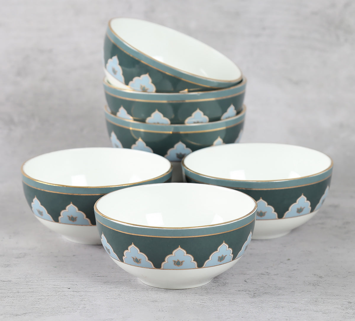 India Circus Gardenia Dreams Dinner Set (Pack Of 20), For Family of 6