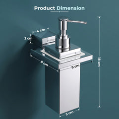 Plantex 304 Grade Stainless Steel Liquid Soap Dispenser/Shampoo/Handwash Dispenser for Washbasin/Bathroom Accessories - (Tesla, Chrome)-2