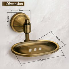 Plantex 304 Grade Stainless Steel Soap Holder Stand for Bathroom and Wash Basin Bathroom Accessories - Niko (Antique)-2