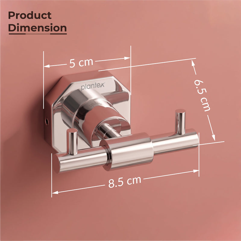 Plantex 304 Grade Stainless Steel Hook for Bathroom/Cloth Hanger for Wall/Hanger Hooks/Wall Hooks for Hanging Strong - Nipron (Chrome)-2