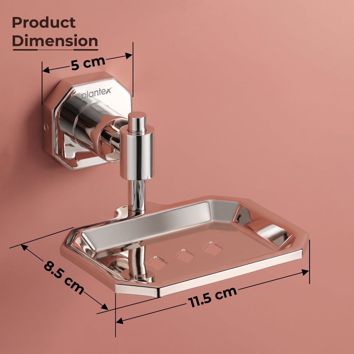 Plantex 304 Grade Stainless Steel Bathroom Soap Holder for Bathroom/Soap Bar Holder/Bathroom Accessories - Nipron (Chrome)-2