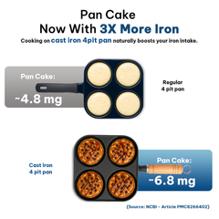 CrownStone Cast Iron 4 Pit Pan