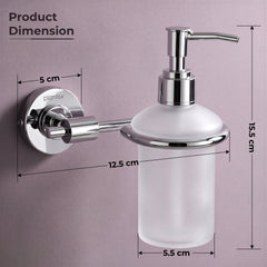 Plantex 304 Grade Stainless Steel Liquid Soap Dispenser/Shampoo Dispenser/Hand Wash Dispenser/Bathroom Accessories - Daizy (Chrome)-2