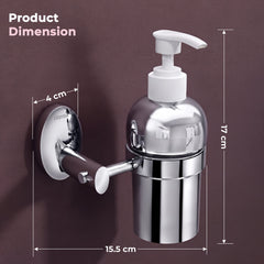 Plantex 304 Grade Stainless Steel Silver Wash Basin Handwash Holder/Wall Mounted Dispenser/Bathroom Accessories - Oreva (Chrome)-2