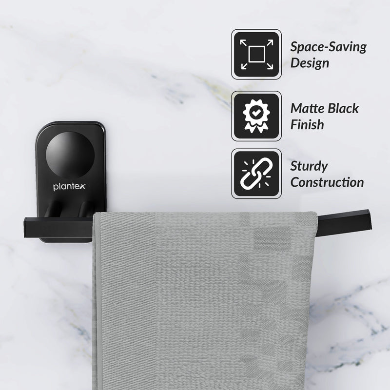 Plantex Stainless Steel Napkin Hanger for Washbasin/Napkin Holder for Bathroom/Towel Ring/Bathroom Accessories - Pack of 1 (Black)-6