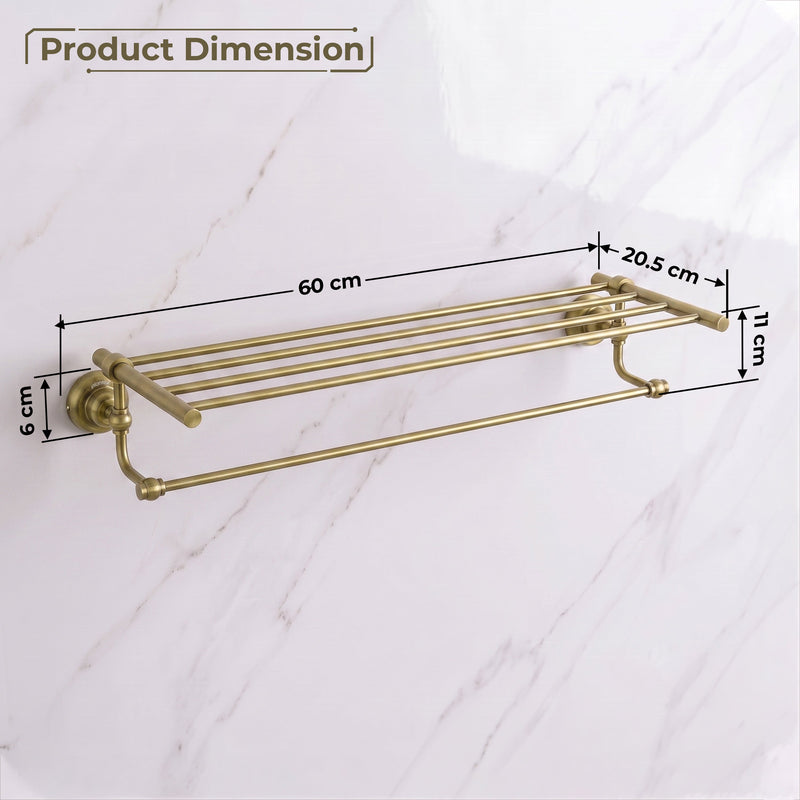 Plantex 304 Grade Stainless Steel 24 inch Towel Rack for Bathroom/Towel Stand/Hanger/Bathroom Accessories - Skyllo (Antique)-2