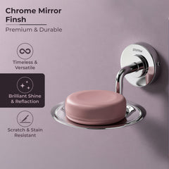 Plantex 304 Grade Stainless Steel Soap Holder for Bathroom/Wall Mounted Soap Holder/Soap Dish/Bathroom Accessories - Daizy (Chrome)-5
