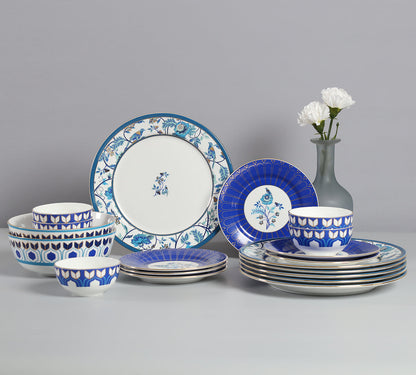 India Circus Botanical Elegance Dinner Set (Set of 20), For Family of 6