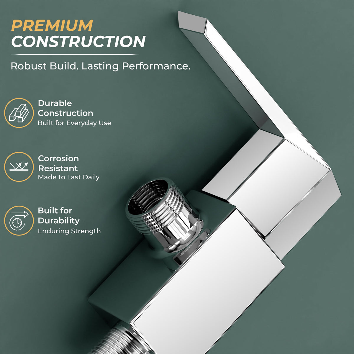 Plantex Angle Valve with Wall Flange & Teflon Tap/Angle Cocke for Bathroom/Bathroom Accessories -Chrome (Celesiya-1244)-6