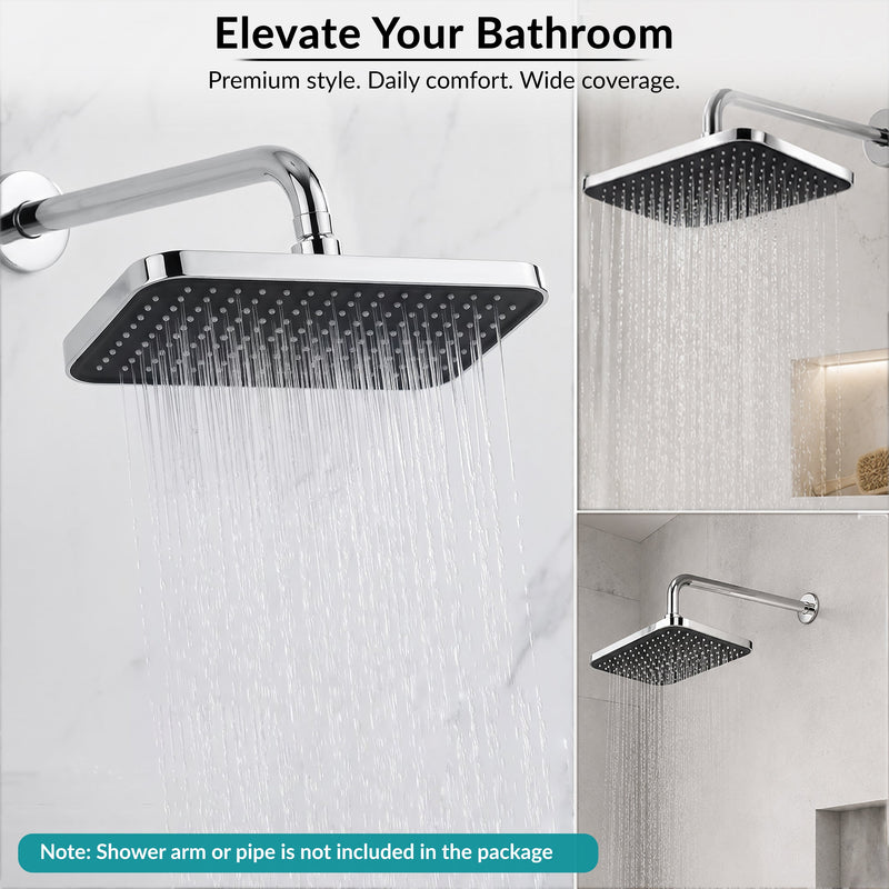 Plantex ABS Shower Head for Bathroom/13x9 inch Head for bathroom/Rain Showers Head for bathroom/Pressurized Showers Head (Chrome)-3