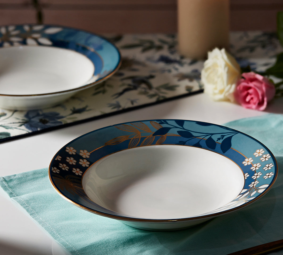 India Circus Oceanic Opulence Pasta Plate Set of 2