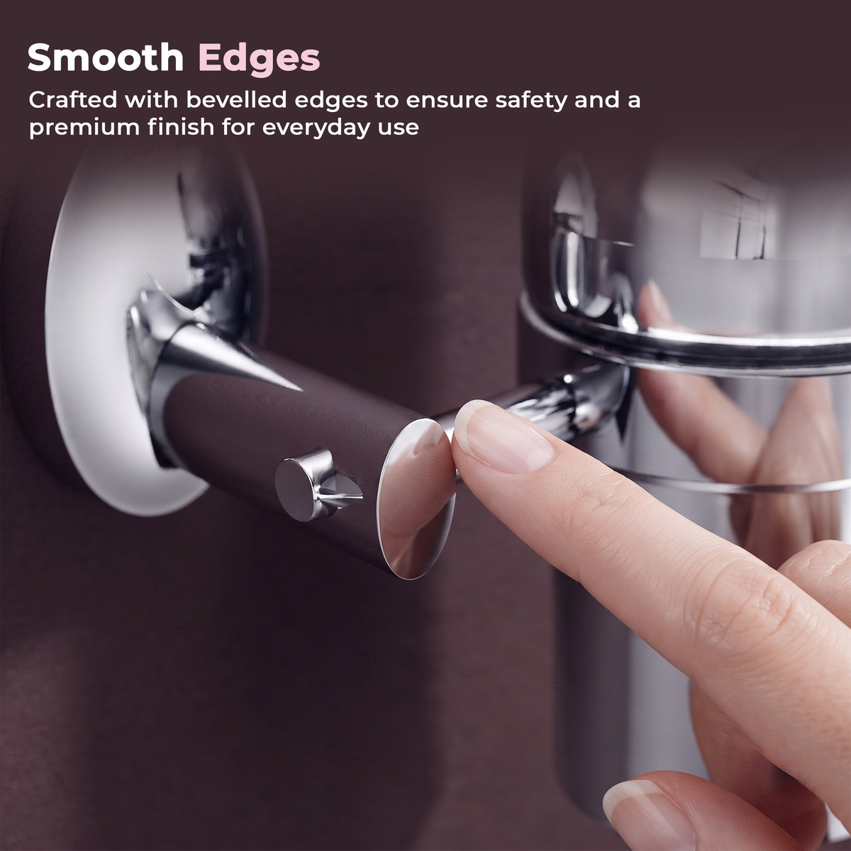 Plantex 304 Grade Stainless Steel Silver Wash Basin Handwash Holder/Wall Mounted Dispenser/Bathroom Accessories - Oreva (Chrome)-3