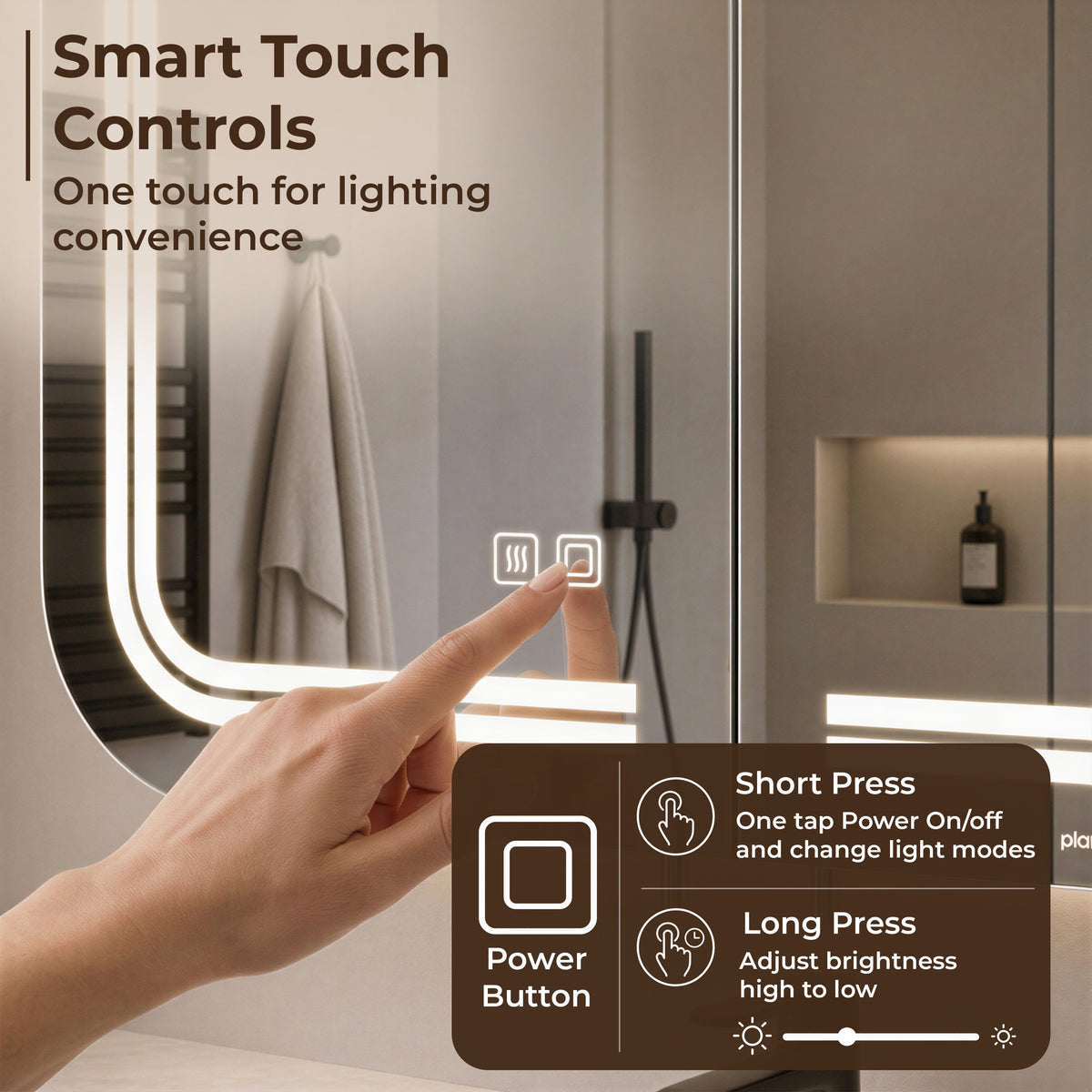 Plantex Stainless Steel Bathroom Cabinet with Mirror/Double Door Bathroom Cabinet Storage/LED Mirror Cabinet for Bathroom Wall/Bathroom Organiser Cabinet (28x23 Inch-White)-5