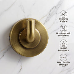 Plantex 304 Grade Stainless Steel Robe Hook/Cloth-Towel Hanger/Napkin Hanger/Bathroom Accessories - Daizy (Antique)-4