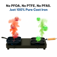 CrownStone Cast Iron 4 Pit Pan