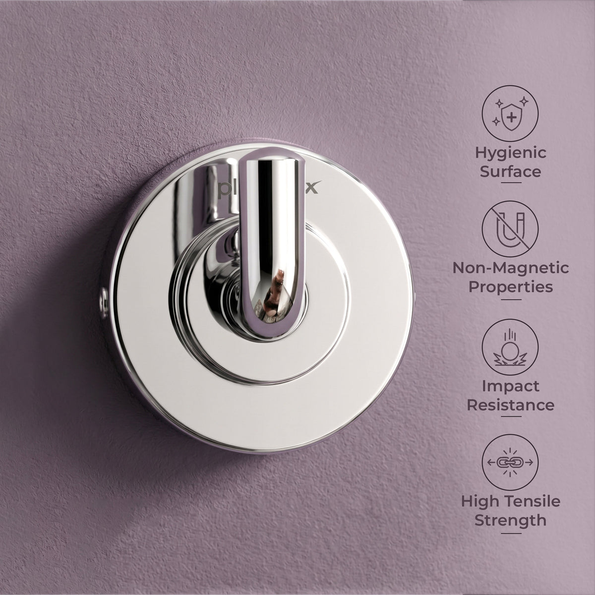 Plantex 304 Grade Stainless Steel Robe Hook/Cloth-Towel Hanger/Napkin Hanger/Bathroom Accessories - Daizy (Chrome)-4