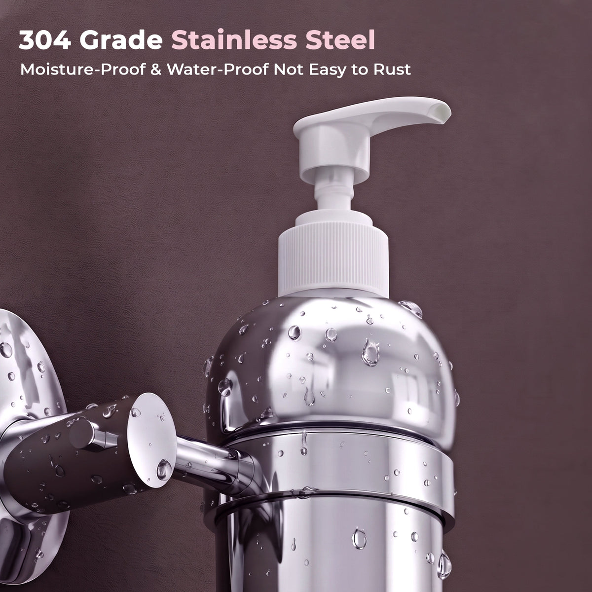 Plantex 304 Grade Stainless Steel Silver Wash Basin Handwash Holder/Wall Mounted Dispenser/Bathroom Accessories - Oreva (Chrome)-4