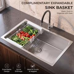 Plantex Guranteed 304 Grade Stainless Steel Kitchen Sink/Sink For Kitchen with 7 Years of Warranty by Plantex/Single Bowl Sink with All Fittings & Drain Rack Included (Silver Matt - 30x18 Inches)-5