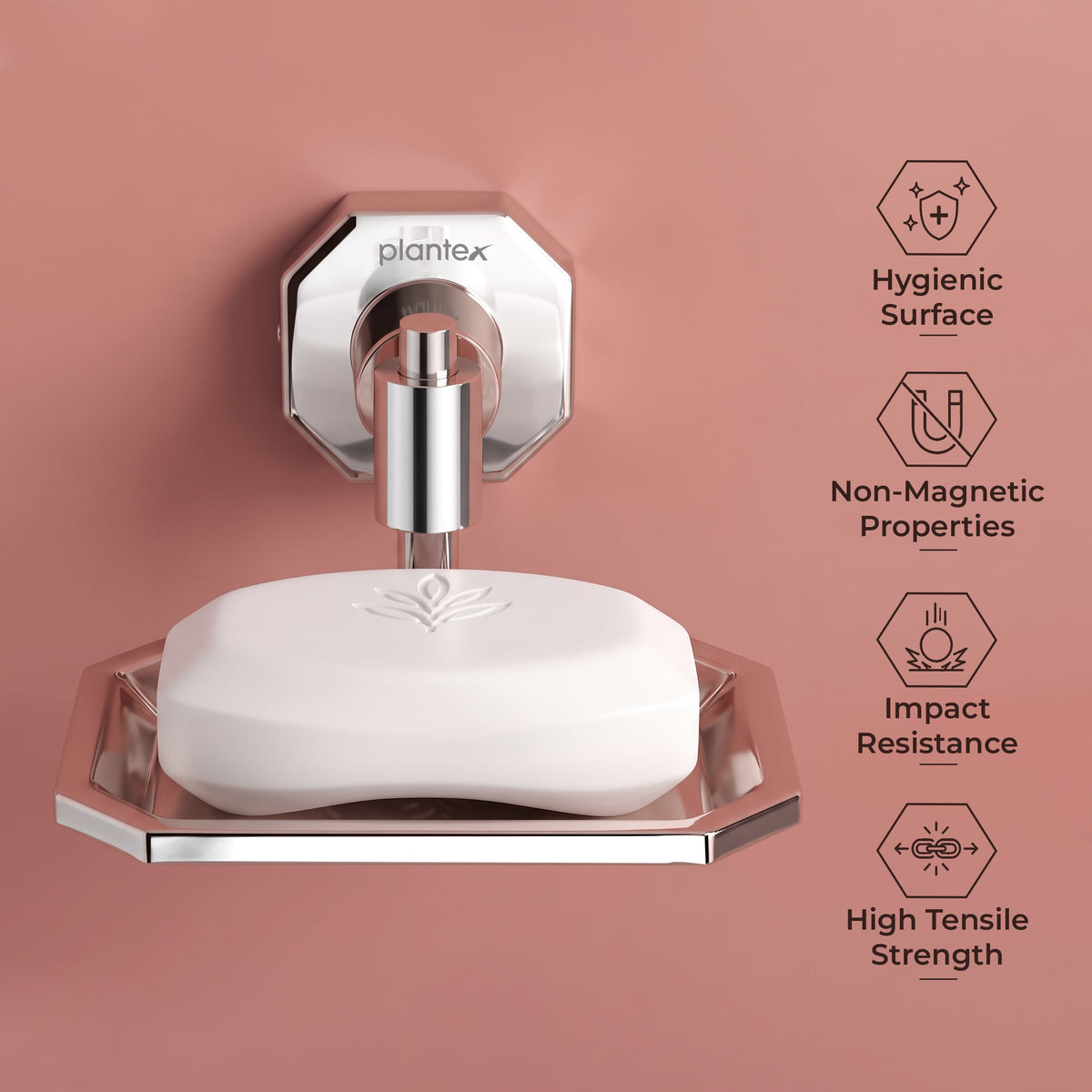 Plantex 304 Grade Stainless Steel Bathroom Soap Holder for Bathroom/Soap Bar Holder/Bathroom Accessories - Nipron (Chrome)-6
