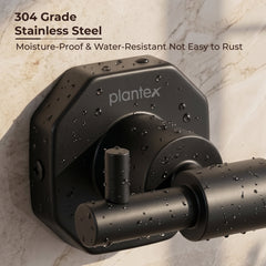 Plantex 304 Grade Stainless Steel Robe Hook/Cloth Holder/Towel Hanger/Bathroom Accessories - Nipron (Black)-4