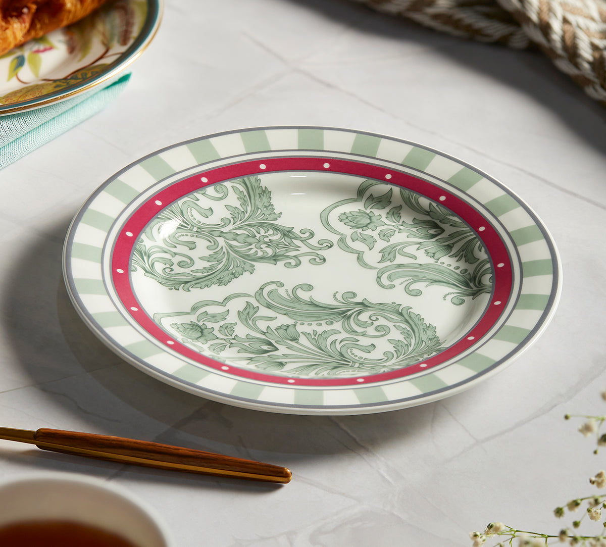 India Circus Sage Luxe Dinner Side Plate 7" 1 Piece