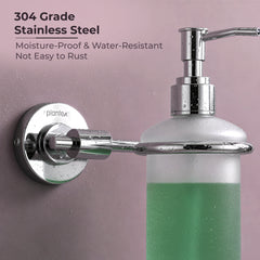 Plantex 304 Grade Stainless Steel Liquid Soap Dispenser/Shampoo Dispenser/Hand Wash Dispenser/Bathroom Accessories - Daizy (Chrome)-5