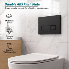 Plantex Flush Plate/Dual Flush Plate for Toilet/Mechanical Dual-Flush Plate/Water-Saving Technology Pack of 1 (4519, Black)-6