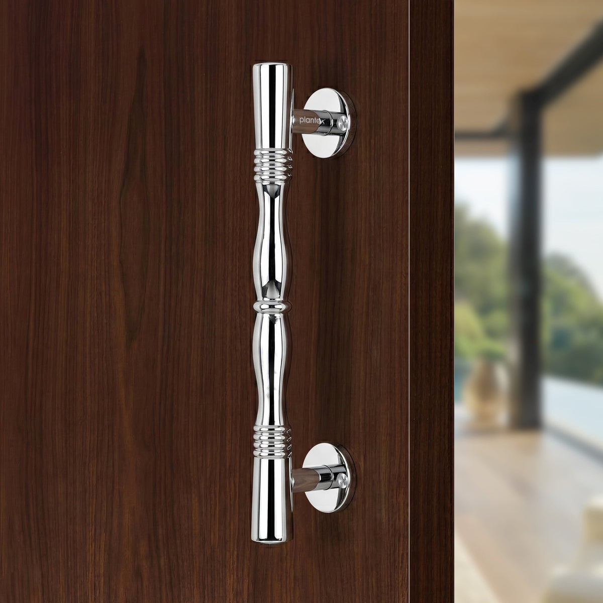 Plantex Door Handle/Stainless Steel Main Door Handle/8 Inch Pull-Push Handle - Pack of 1 (S-143,Chrome)-3