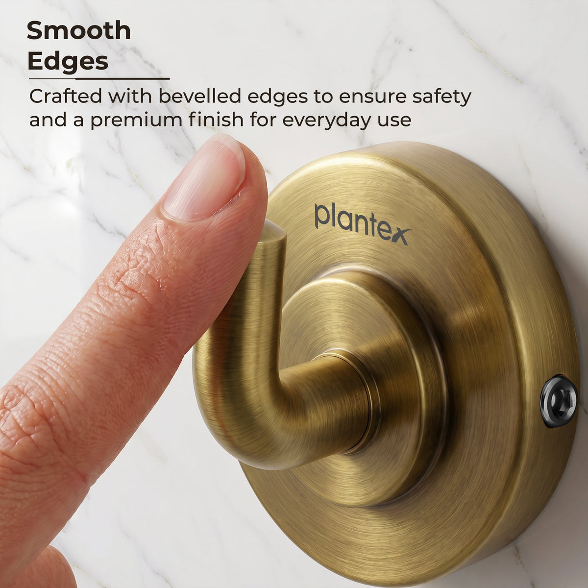 Plantex 304 Grade Stainless Steel Robe Hook/Cloth-Towel Hanger/Napkin Hanger/Bathroom Accessories - Daizy (Antique)-6