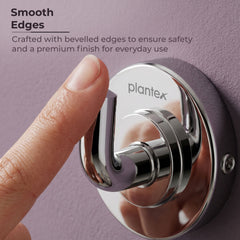 Plantex 304 Grade Stainless Steel Robe Hook/Cloth-Towel Hanger/Napkin Hanger/Bathroom Accessories - Daizy (Chrome)-6