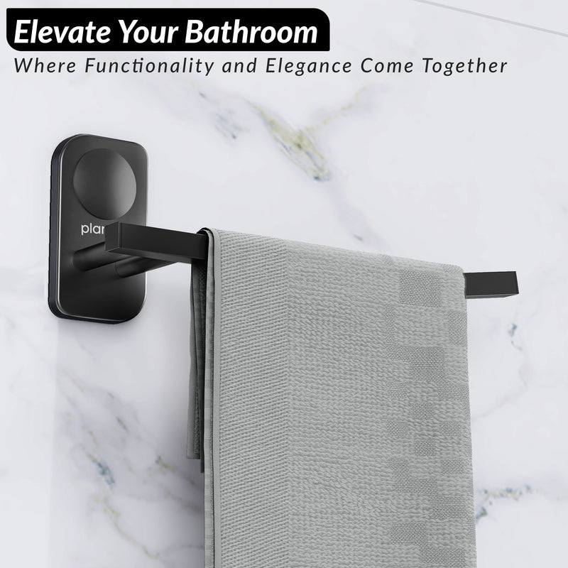Plantex Stainless Steel Napkin Hanger for Washbasin/Napkin Holder for Bathroom/Towel Ring/Bathroom Accessories - Pack of 1 (Black)-4