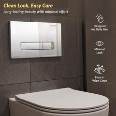 Plantex Push-Plate/Flush Plate for Toilet/Mechanical Dual-Flush Plate/Water Saving Technology - Pack of 1 (4519, Chrome)-6
