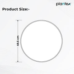 Plantex Aluminium Frame Mirror for Wall/Round Wall Mount Mirror for Bedroom/Dressing Room/Living Room/Entryway - (Dia- 20in - Black)-2
