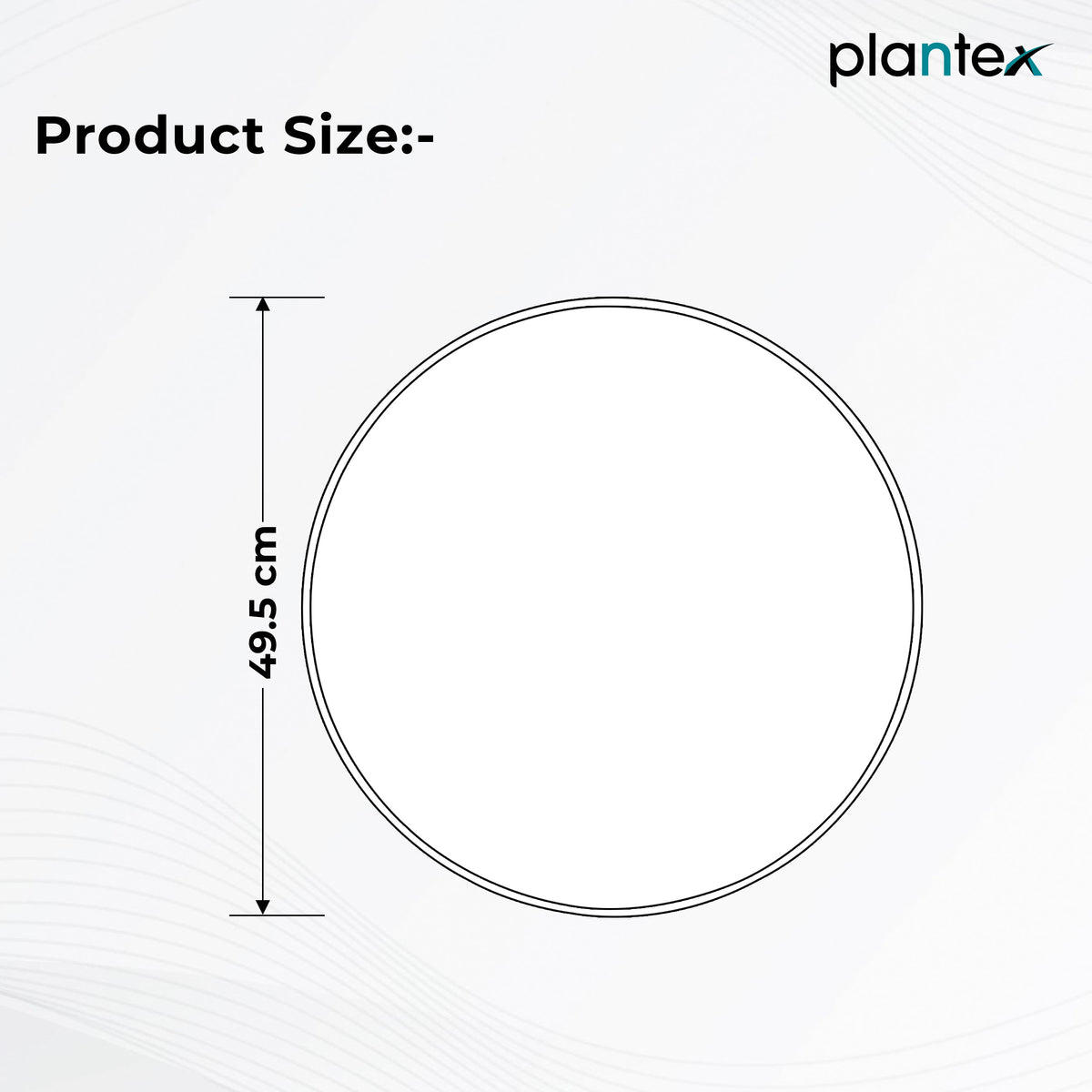 Plantex Aluminium Frame Mirror for Wall/Round Wall Mount Mirror for Bedroom/Dressing Room/Living Room/Entryway - (Dia- 20in - Black)-2