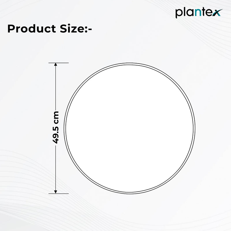 Plantex Aluminium Frame Mirror for Wall/Round Wall Mount Mirror for Bedroom/Dressing Room/Living Room/Entryway - (Dia- 20in - Black)-2