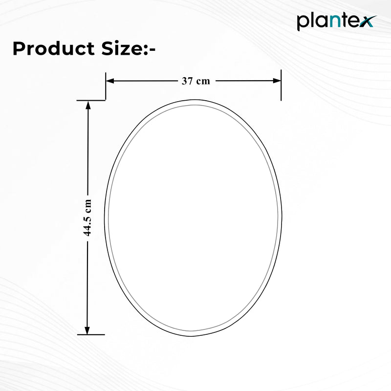Plantex Unframed Unframed Oval Mirror for Wall/Mirror with Beveled Smooth Edges/Mirror for Bathroom/Dressing Room/Living Room/Bedroom/Entryway - (15 X 18 Inch), Clear-2