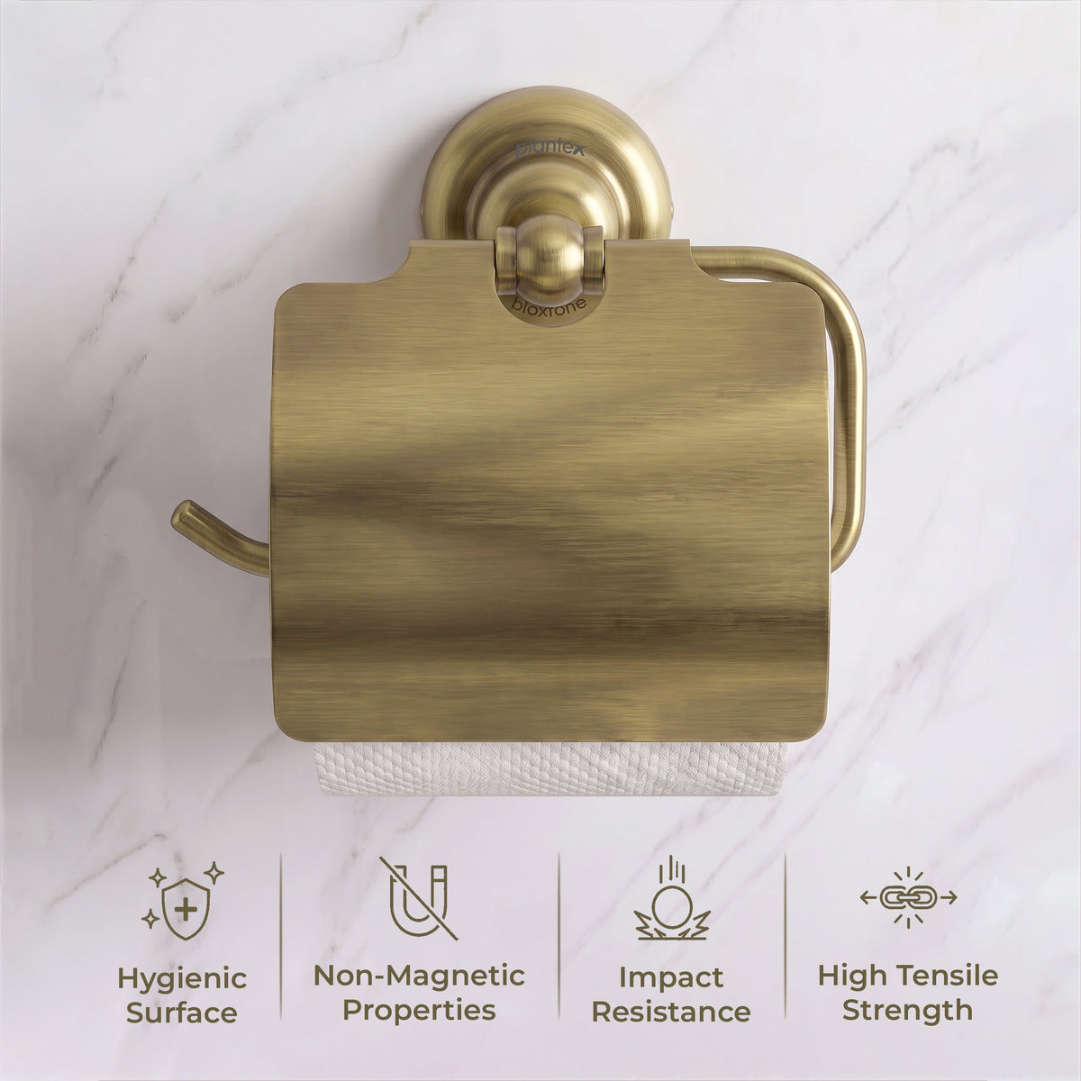 Plantex 304 Grade Stainless Steel Toilet Paper Roll Holder/Toilet Paper Holder in Bathroom/Kitchen/Bathroom Accessories - Skyllo (Antique)-5