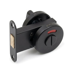Plantex Bathroom Indicator with Lock/Stainless Steel Red and Green Indicator Keyless Door Lock/Round Toilet Partition Door Lock - Pack of 1 (Black)-3