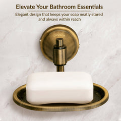 Plantex 304 Grade Stainless Steel Soap Holder Stand for Bathroom and Wash Basin Bathroom Accessories - Niko (Antique)-6